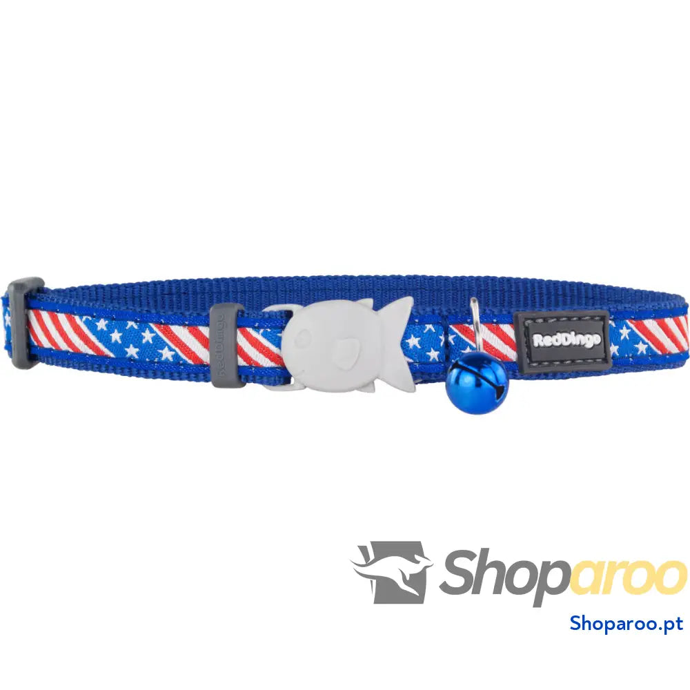 Coleira para Gato Red Dingo US Flag 20-32 cm Azul