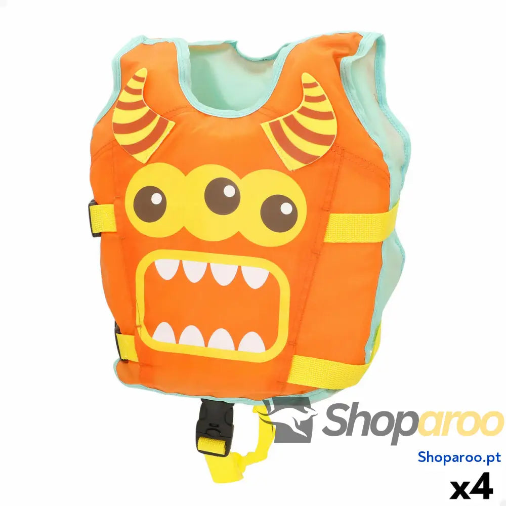 Colete de salvação AquaSport 34 x 37 7 cm Laranja (4 Unidades)