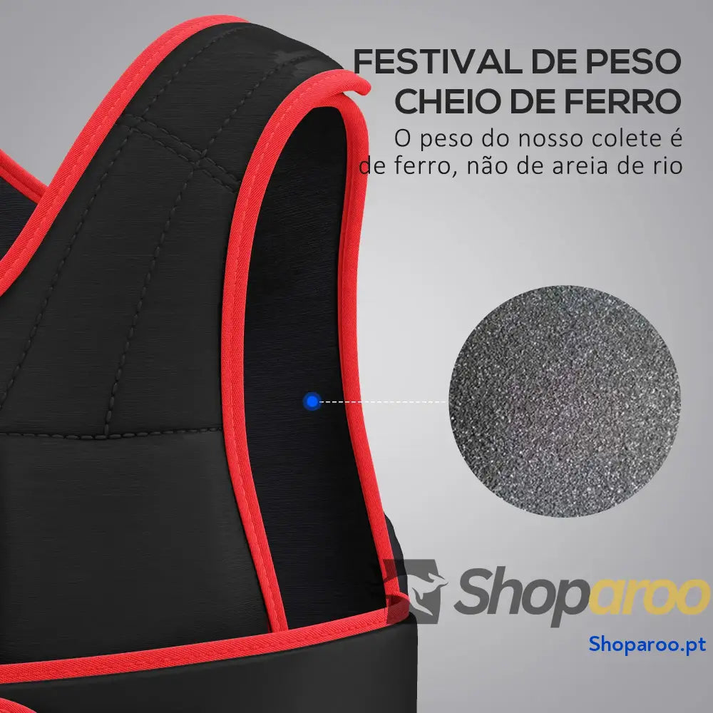 Colete de Treinamento Ajustável com Pesos até 15 kg