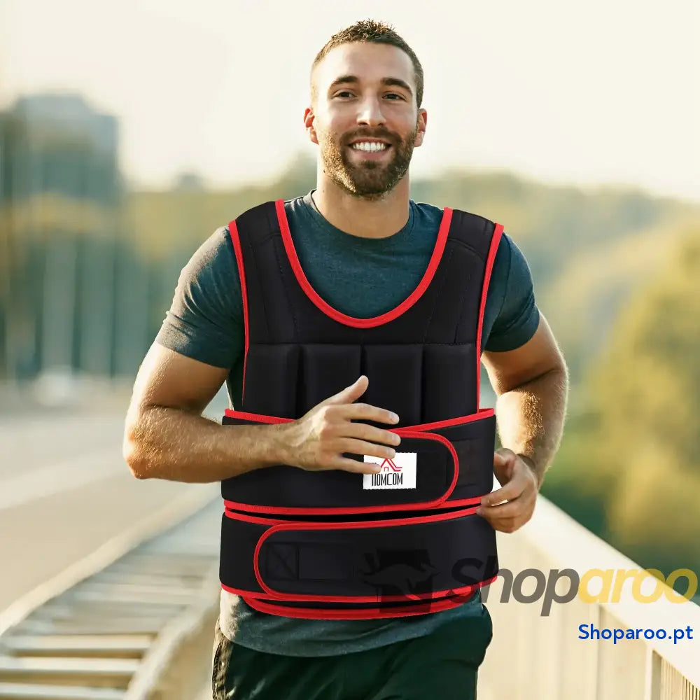 Colete de Treinamento Ajustável com Pesos até 15 kg