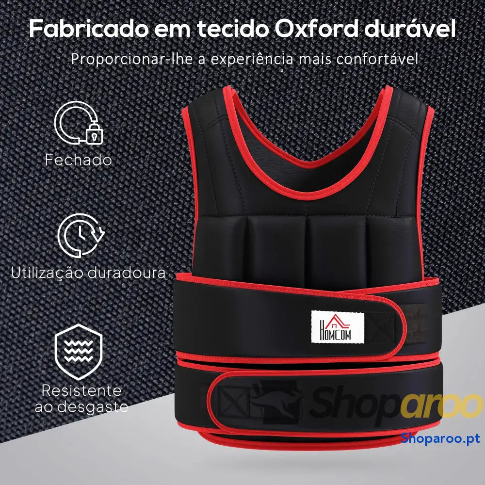 Colete de Treinamento Ajustável com Pesos até 15 kg