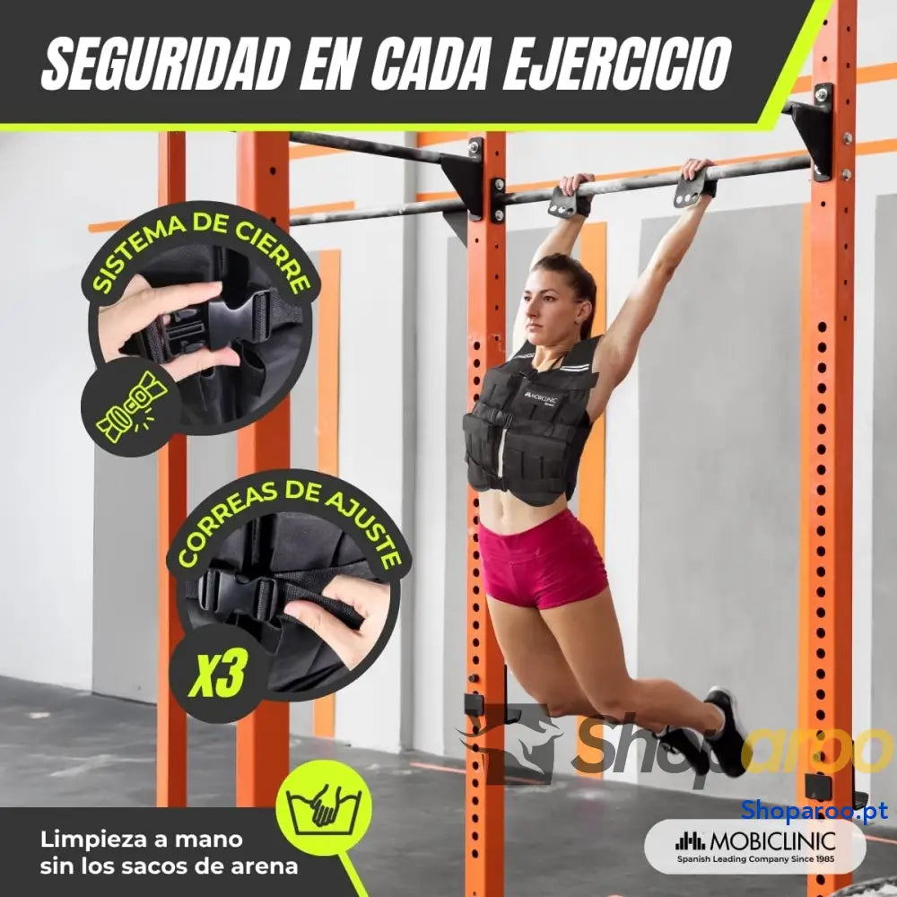 Colete lastrado colete de peso ajustável resistente tecido Oxford 600D incluído faixas refletoras respirável com pesos