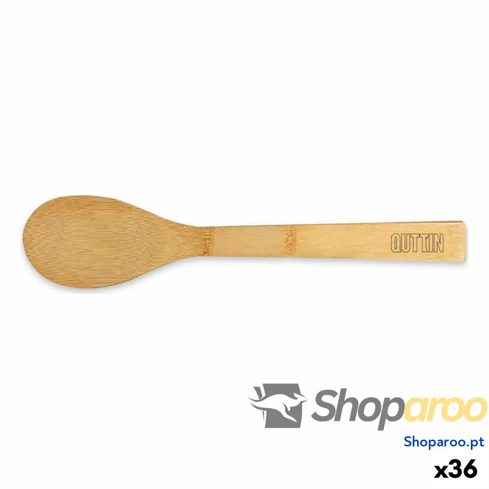 Colher Quttin Bambu 30 x 6,2 x 0,8 cm (36 Unidades)