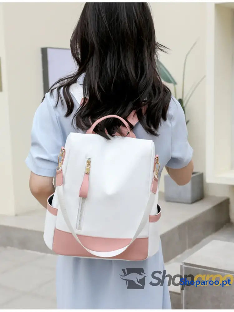 Color Block Convertible Backpack Bag
