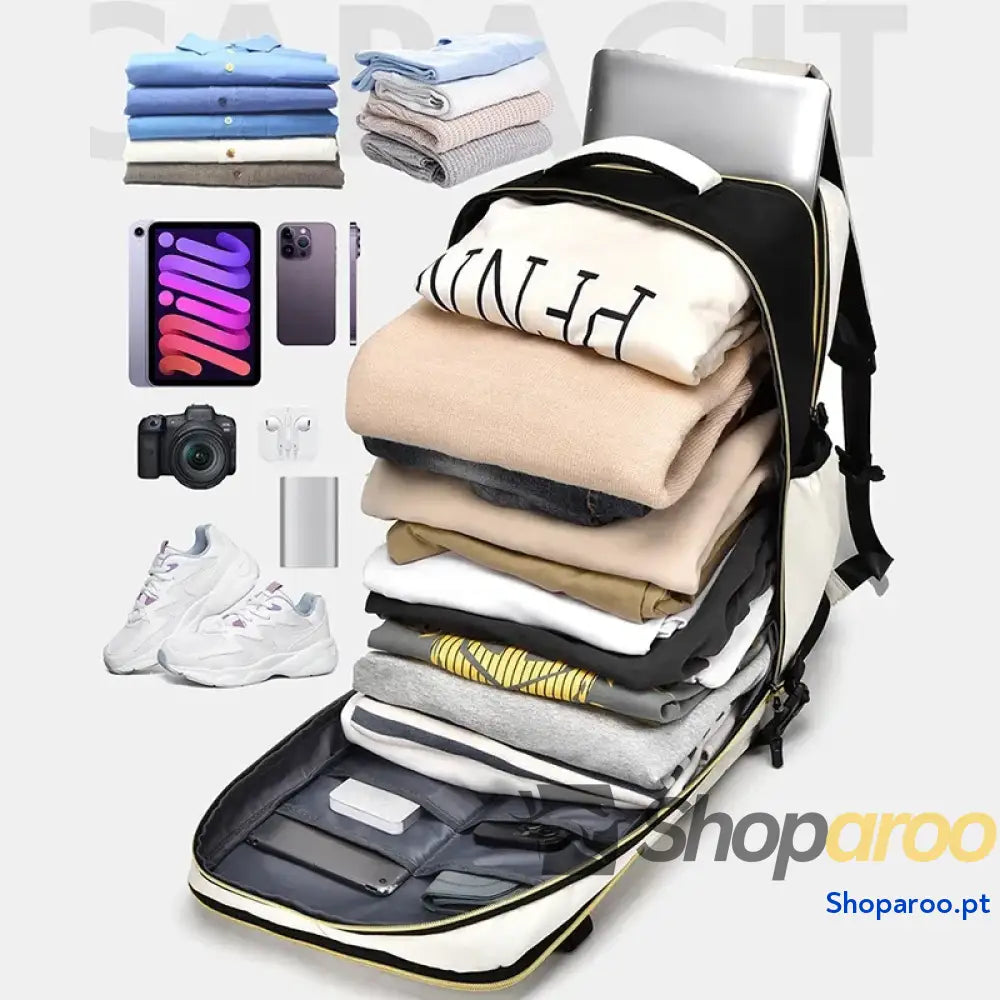 Color Block Multi-Pockets Backpack Bag