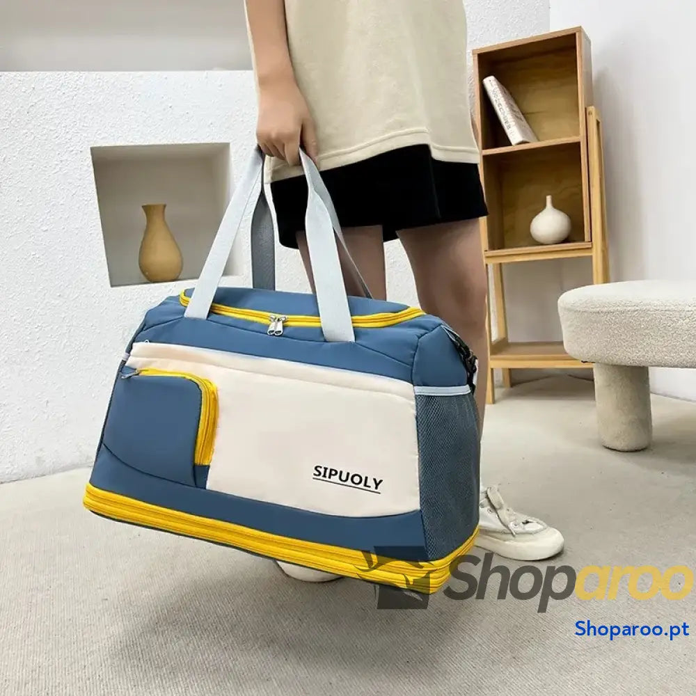 Color Block Oxford Cloth Travel Bag