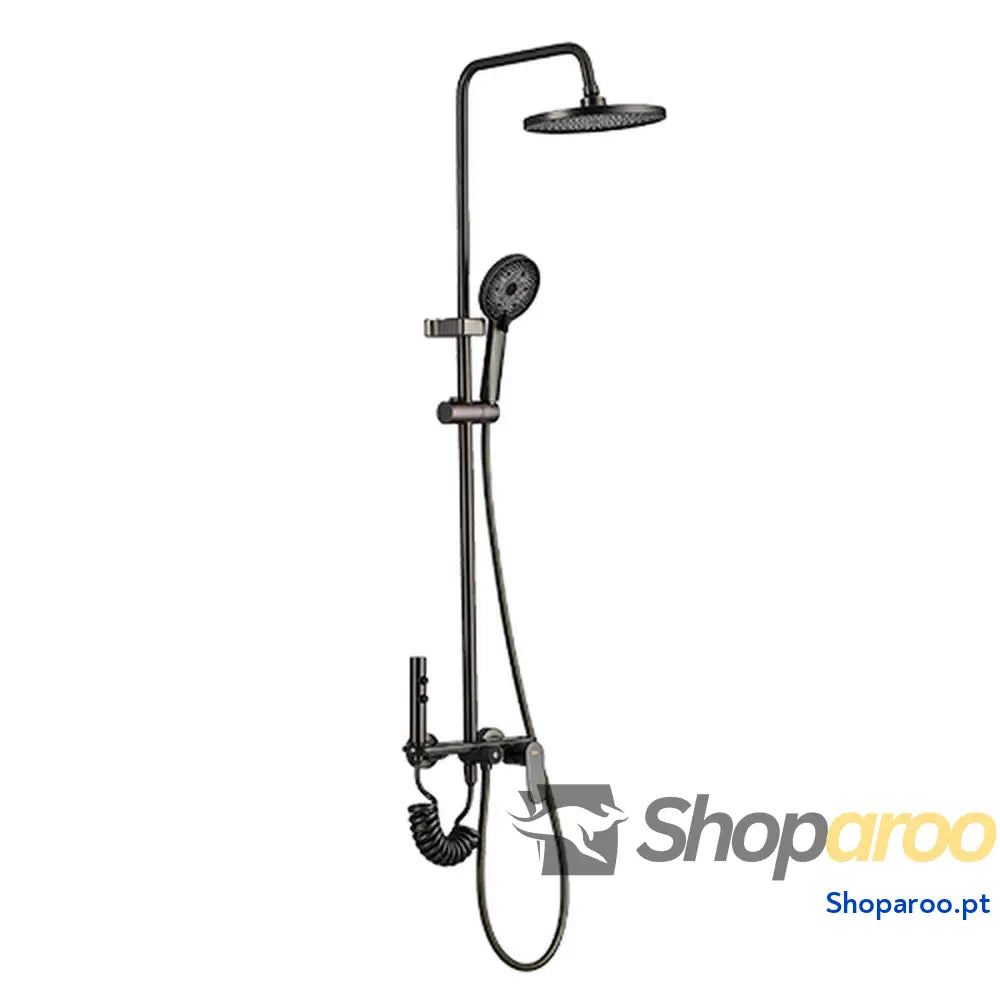 Coluna de duche Fontastock Cinzento Aço inoxidável ABS H 1/2" Torneira Monocomando