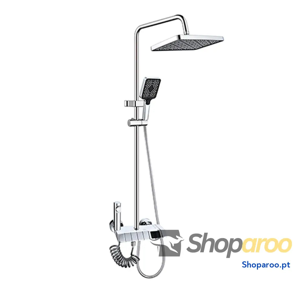 Coluna de duche Fontastock Prateado Aço inoxidável ABS Plástico Cromado