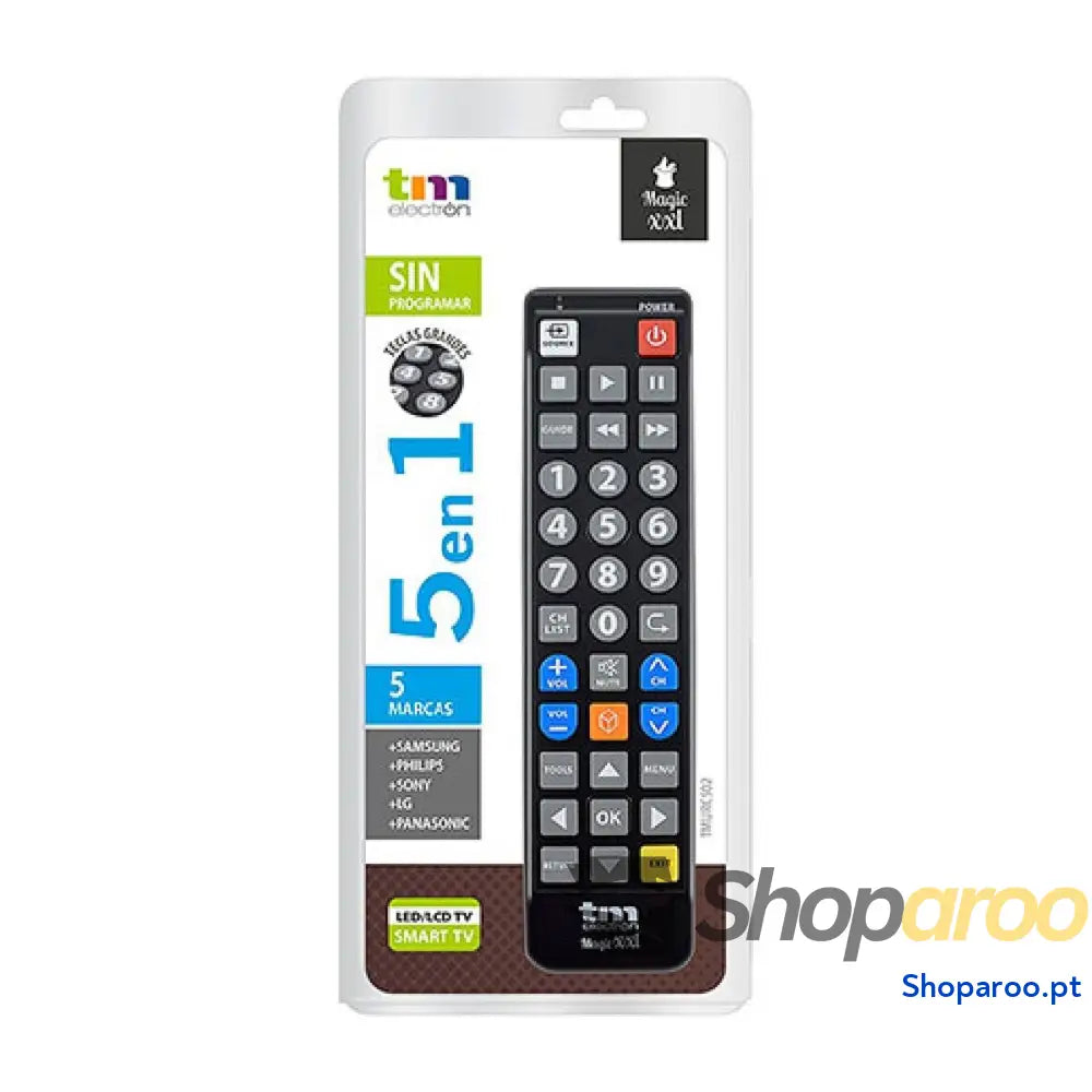 Comando à distância TM Electron SAMSUNG, LG, PHILIPS, SONY, PANASONIC Preto