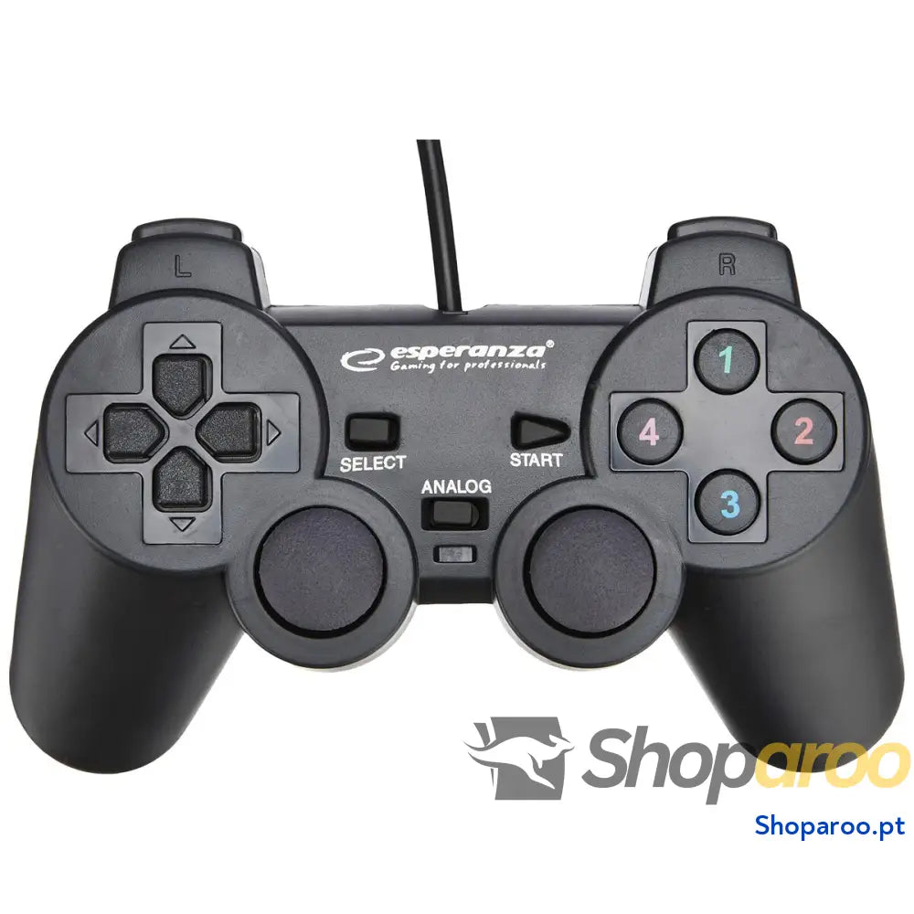 Comando Gaming Esperanza EG102 USB 2.0 Preto PC PlayStation 3