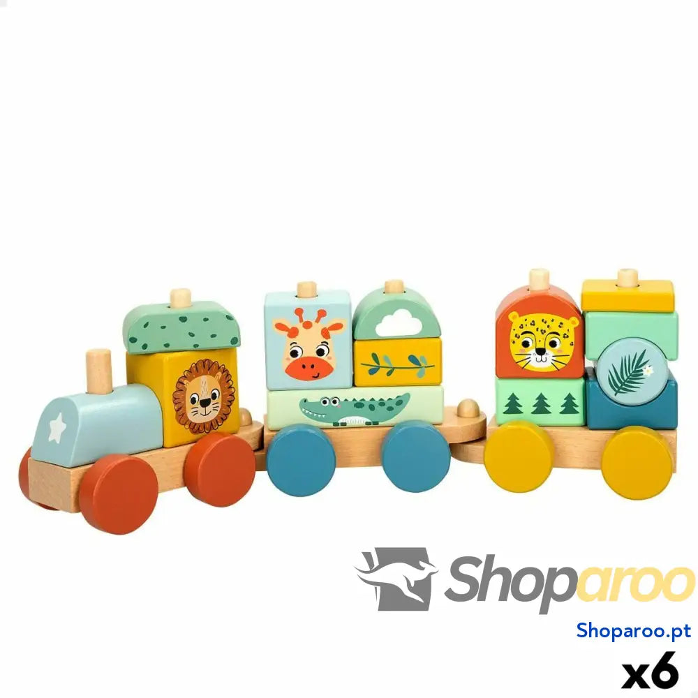 Comboio Woomax 33 x 11 7 cm animais (6 Unidades)
