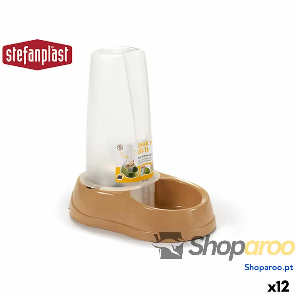 Comedouro para animais de estimação Stefanplast 04093 Bege Plástico 650 ml 12 x 19,5 x 19 cm (12 Unidades)