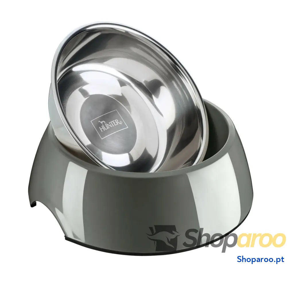 Comedouro para Cão Hunter Cinzento 350 ml Aço inoxidável