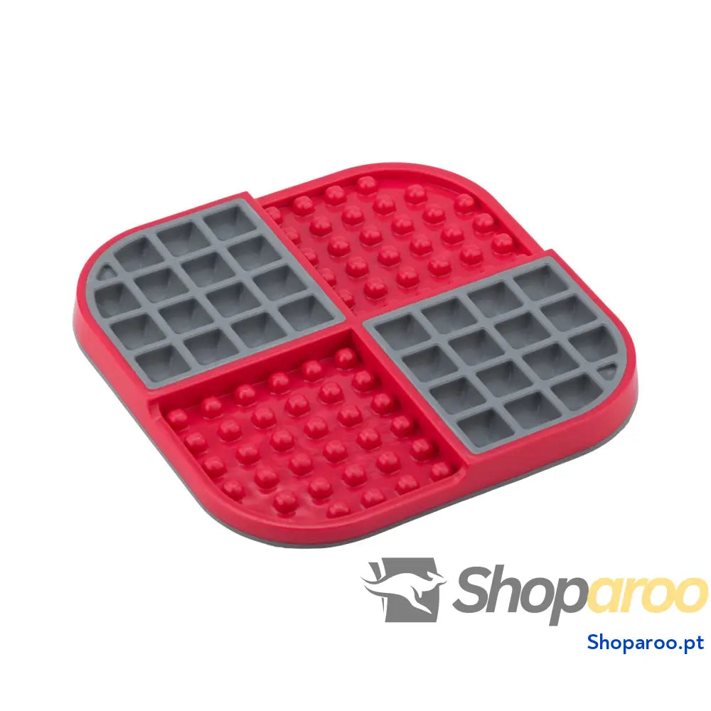 Comedouro para Cão Lickimat Polipropileno TPR Vermelho