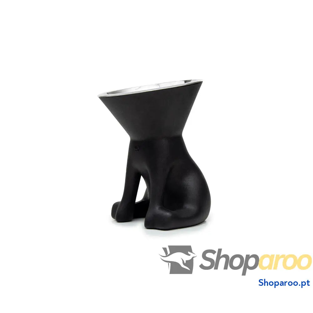 Comedouro para Cão United Pets Up Elisabeth Preto Aço inoxidável Polietileno 1 L