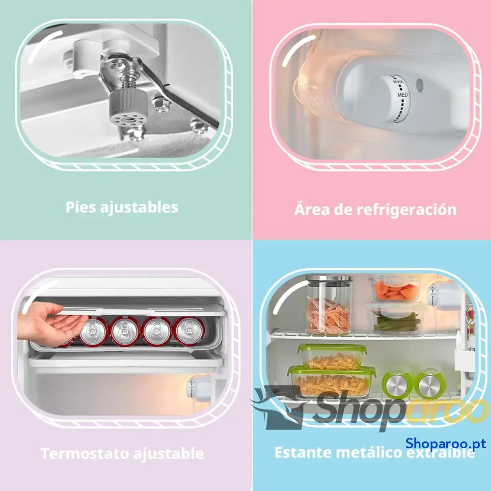Comfee ’ RCD93WH2(E) Frigorífico de uma porta 93 l controlo temperatura pequeno frigorífico sob mesa silencioso GZRD 45