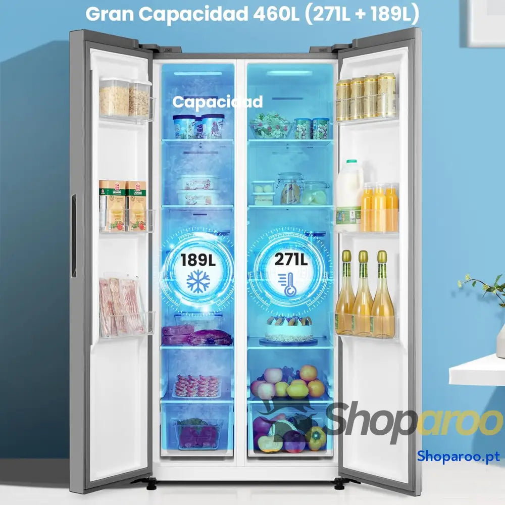 Comfee ’ RCS609IX2 Frigorífico Congelador americano 460 L (271 + 189)/Não Frost/Compressor Inverter/177,5 cm