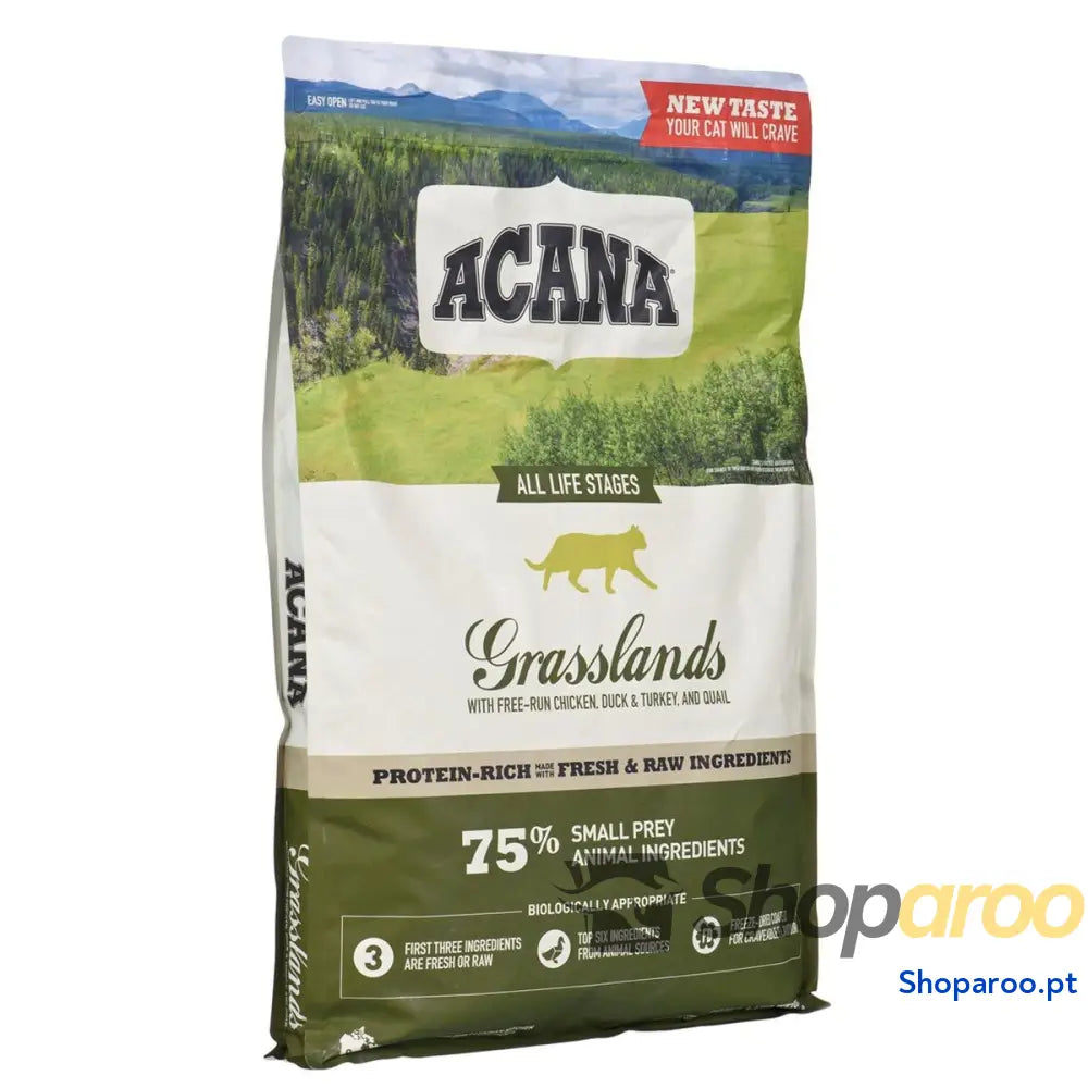 Comida para gato Acana Grasslands Frango Peixe Borrego 4,5 Kg
