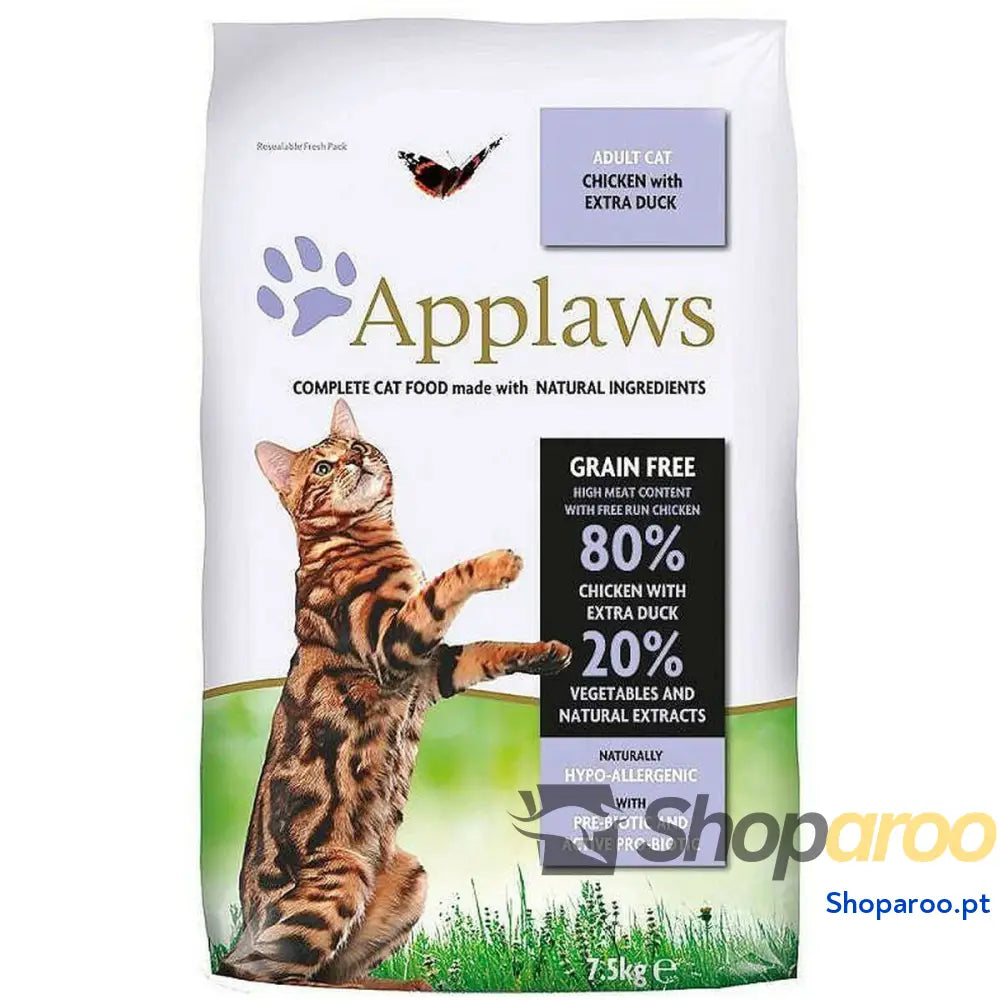 Comida para gato Applaws Adult Adulto Frango Pato 7,5 kg