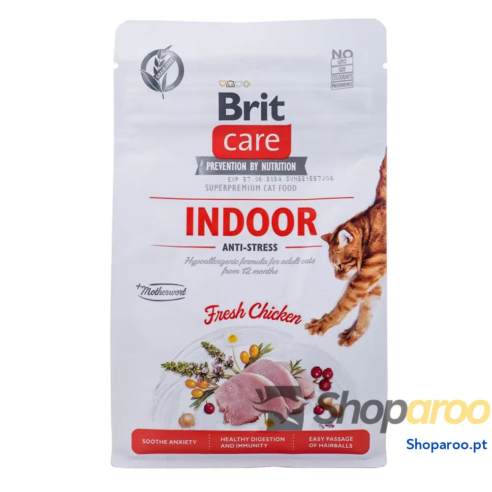 Comida para gato Brit Care Grain-Free Adult Indoor Anti-Stress Adulto Frango 400 g