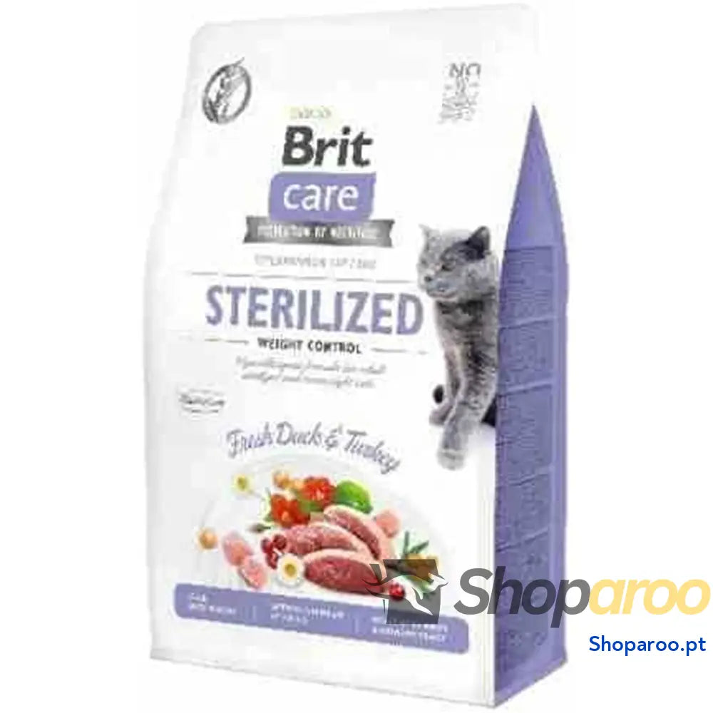 Comida para gato Brit Care Grain-Free Sterilized Weight Control Adulto Peru Pato 400 g