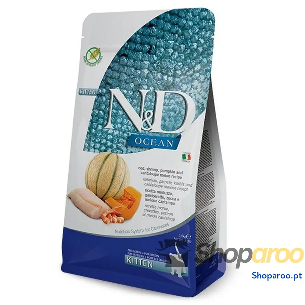 Comida para gato Farmina N&D Ocean Abóbora Bacalhau 1,5 Kg