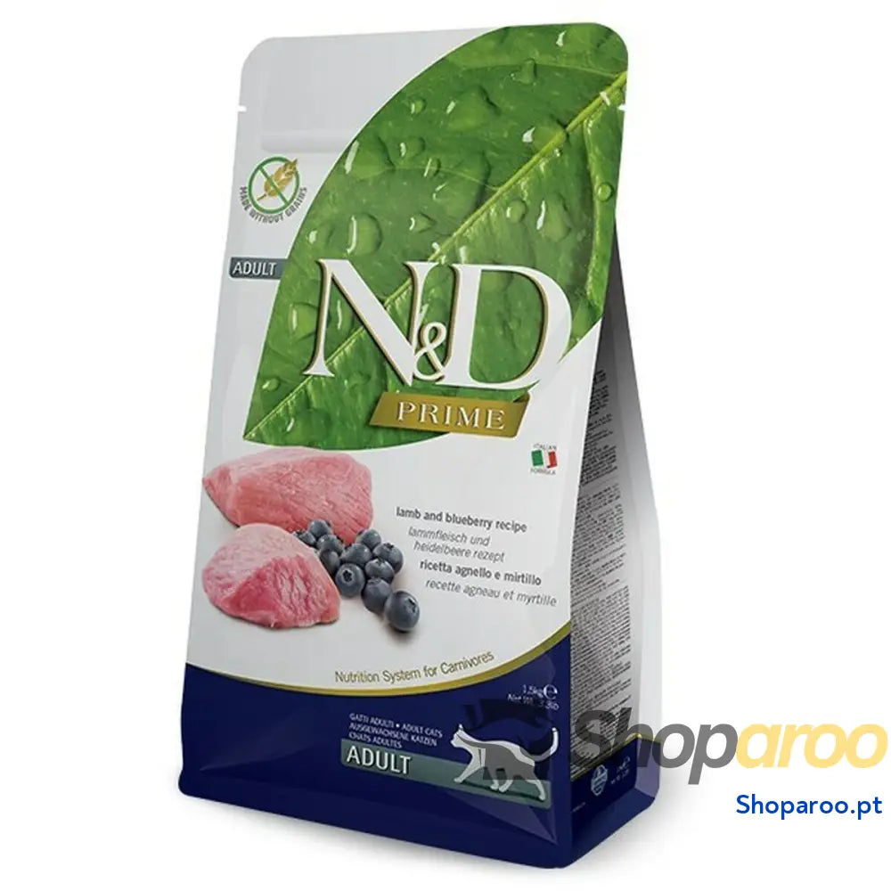 Comida para gato Farmina N&D PRIME CAT Adulto Mirtilo Borrego 1,5 Kg