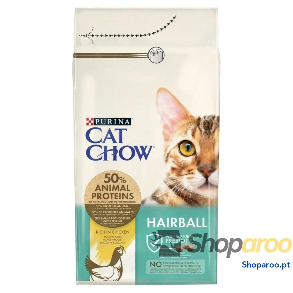 Comida para gato Purina CAT CHOW HAIRBALL CONTROLL Adulto Frango 1,5 Kg