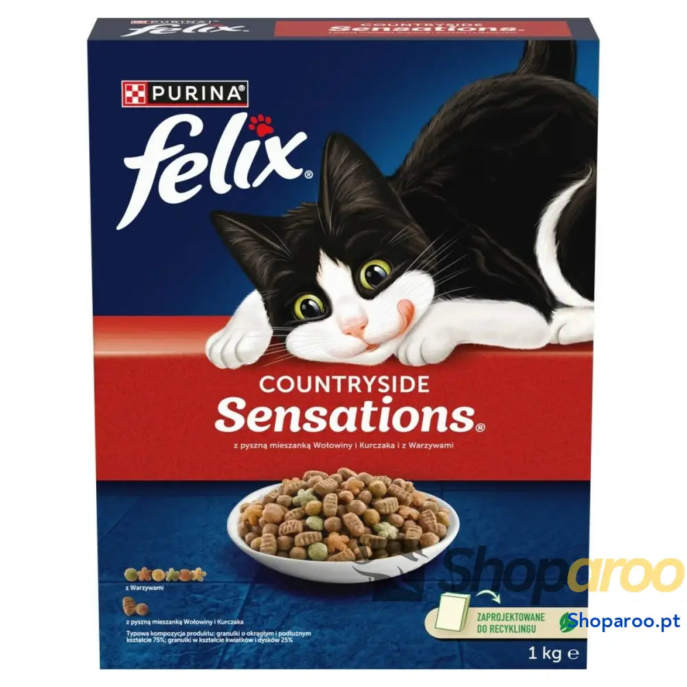 Comida para gato Purina Felix Countryside Sensations Carne de bovino 1 kg