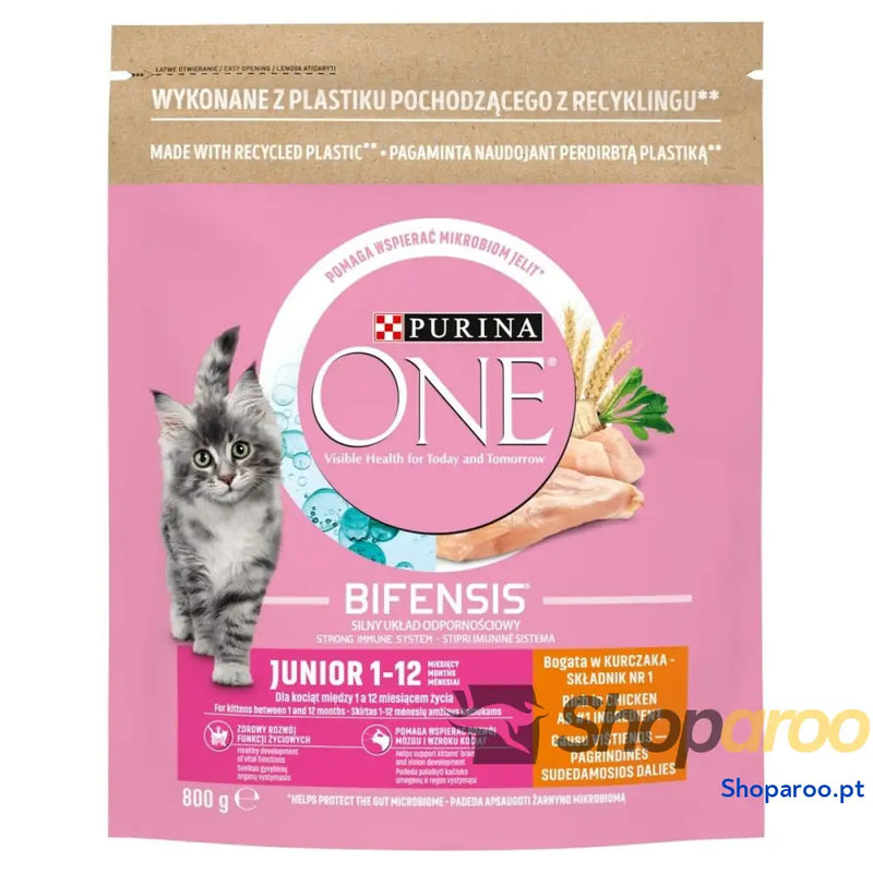 Comida para gato Purina One Bifensis Junior Frango 800 g