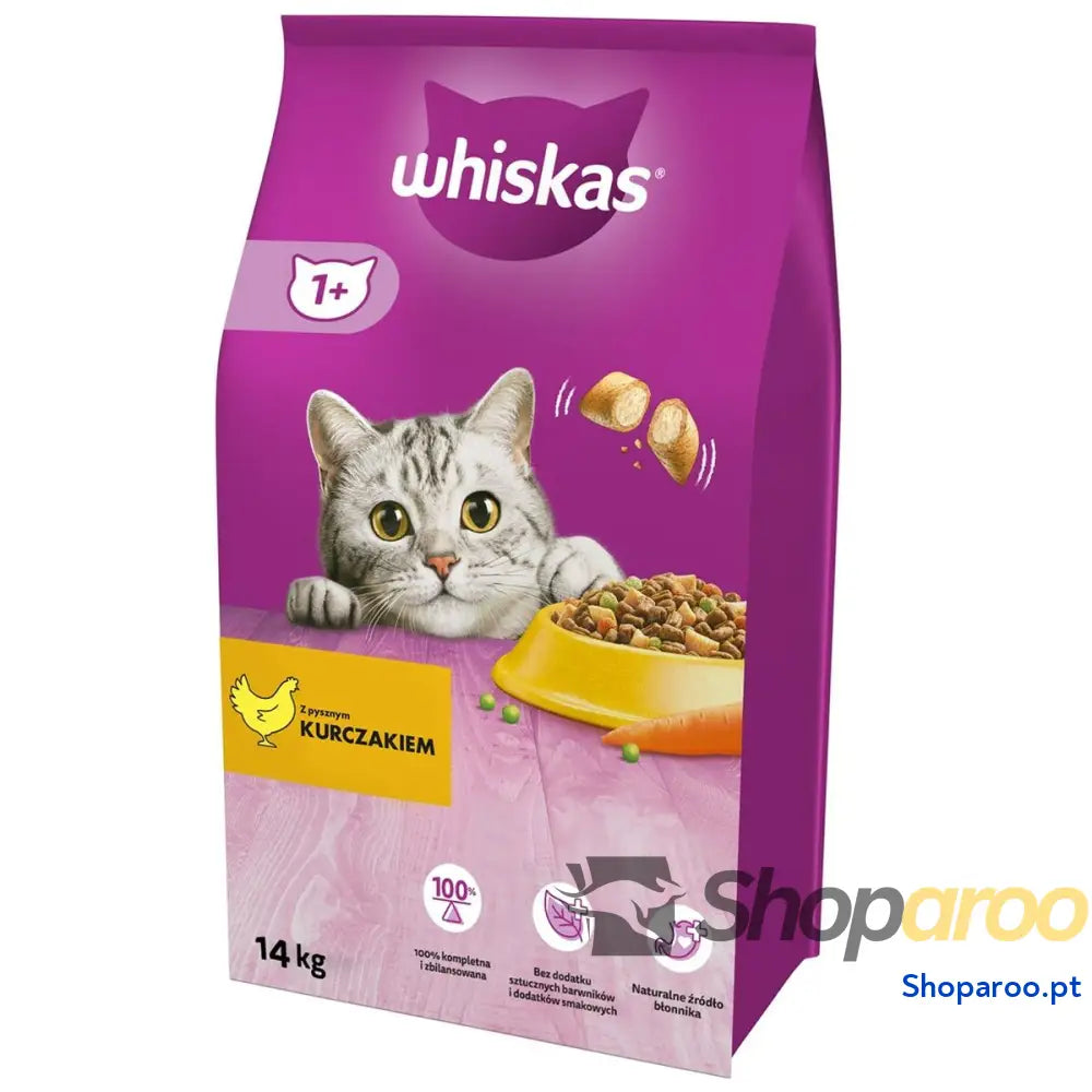 Comida para gato Whiskas   Adulto Frango Vegetal 14 Kg