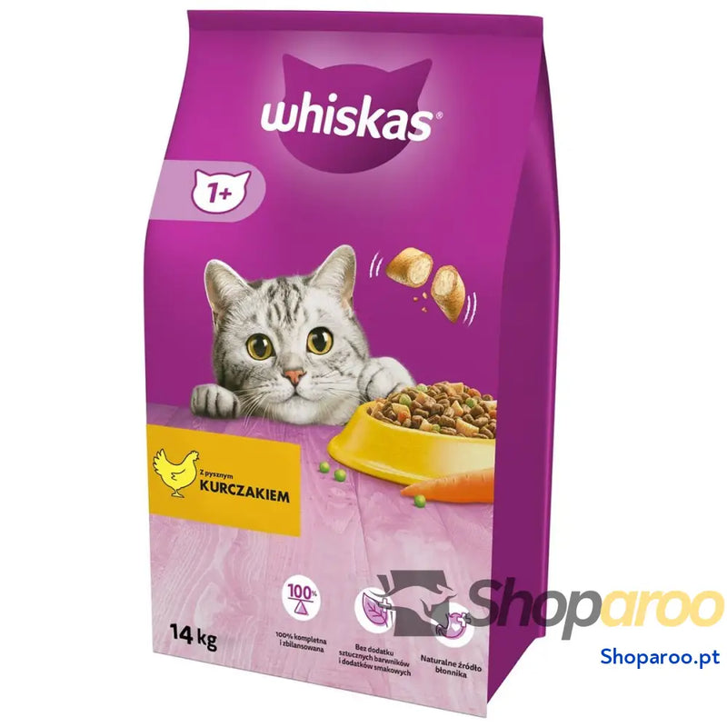 Comida para gato Whiskas Adulto Frango Vegetal 14 Kg
