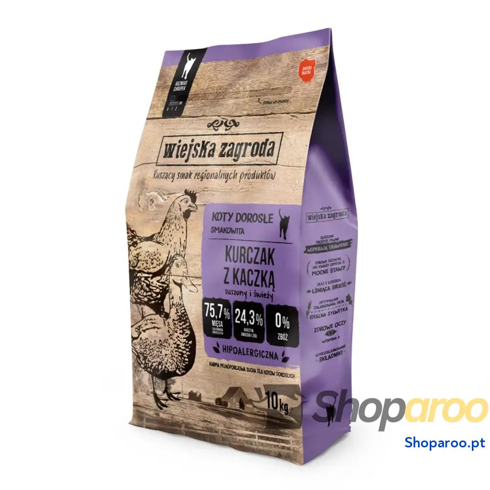 Comida para gato WIEJSKA ZAGRODA                                 Frango 10 kg