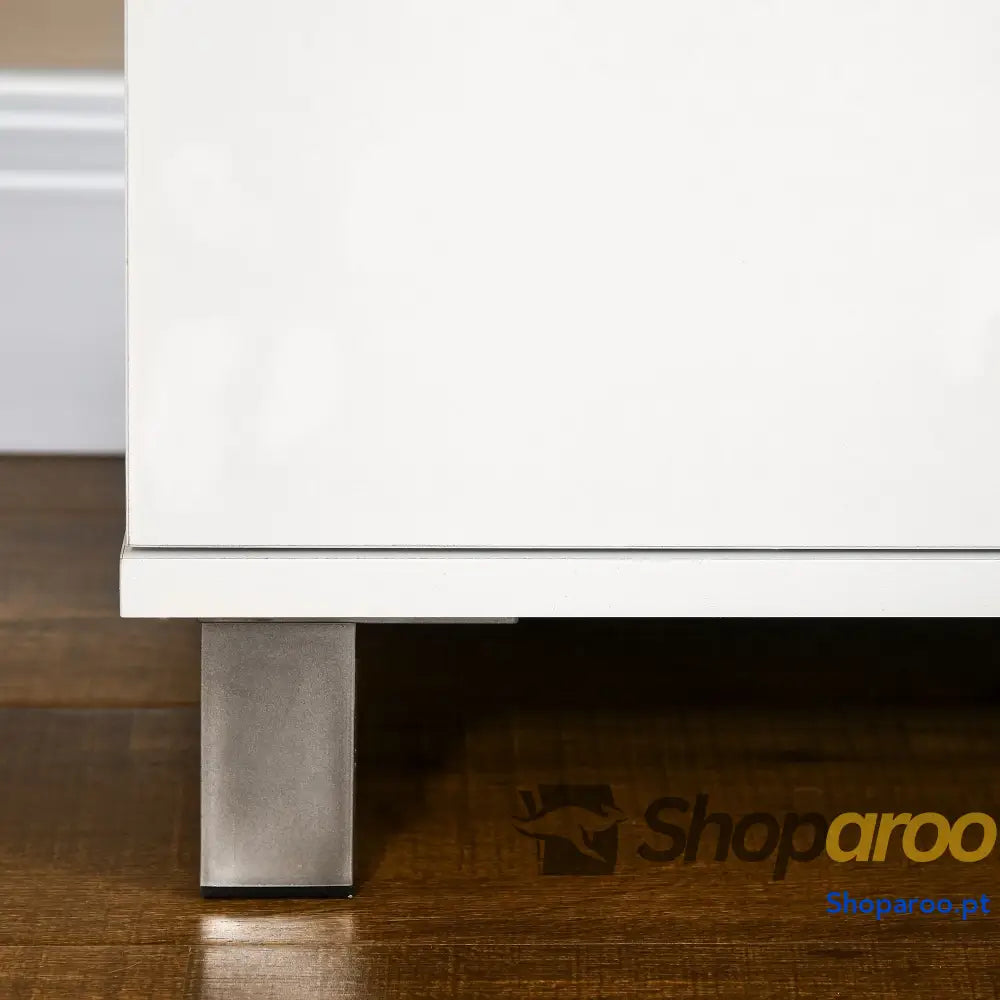 Cómoda com 4 Gavetas de Dormitório Estilo Moderno para Sala Estar Entrada Corredor 112x38,2x81cm Branco