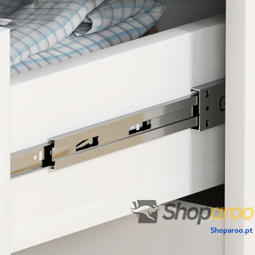 Cómoda com 6 Gavetas de Dormitório Moderna Sistema Anti-Tombo 120x40x75 cm Branco