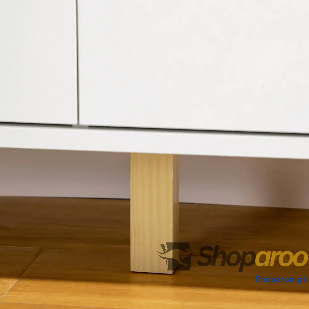 Cómoda com 6 Gavetas e Pés Elevados para Dormitório Estilo Moderno Anti-Tombo 120x40x76 cm Branco