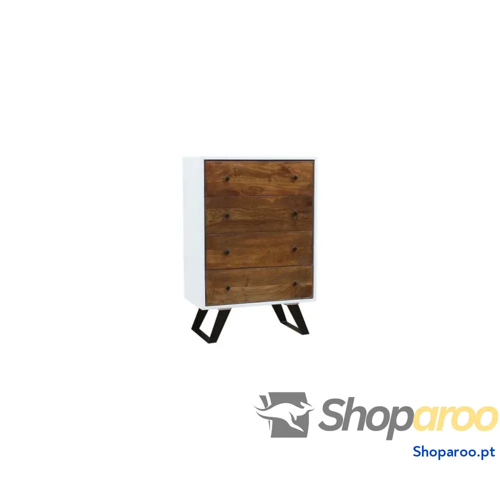Cómoda DKD Home Decor Branco 70 x 40 105 cm Metal Madeira de mangueira