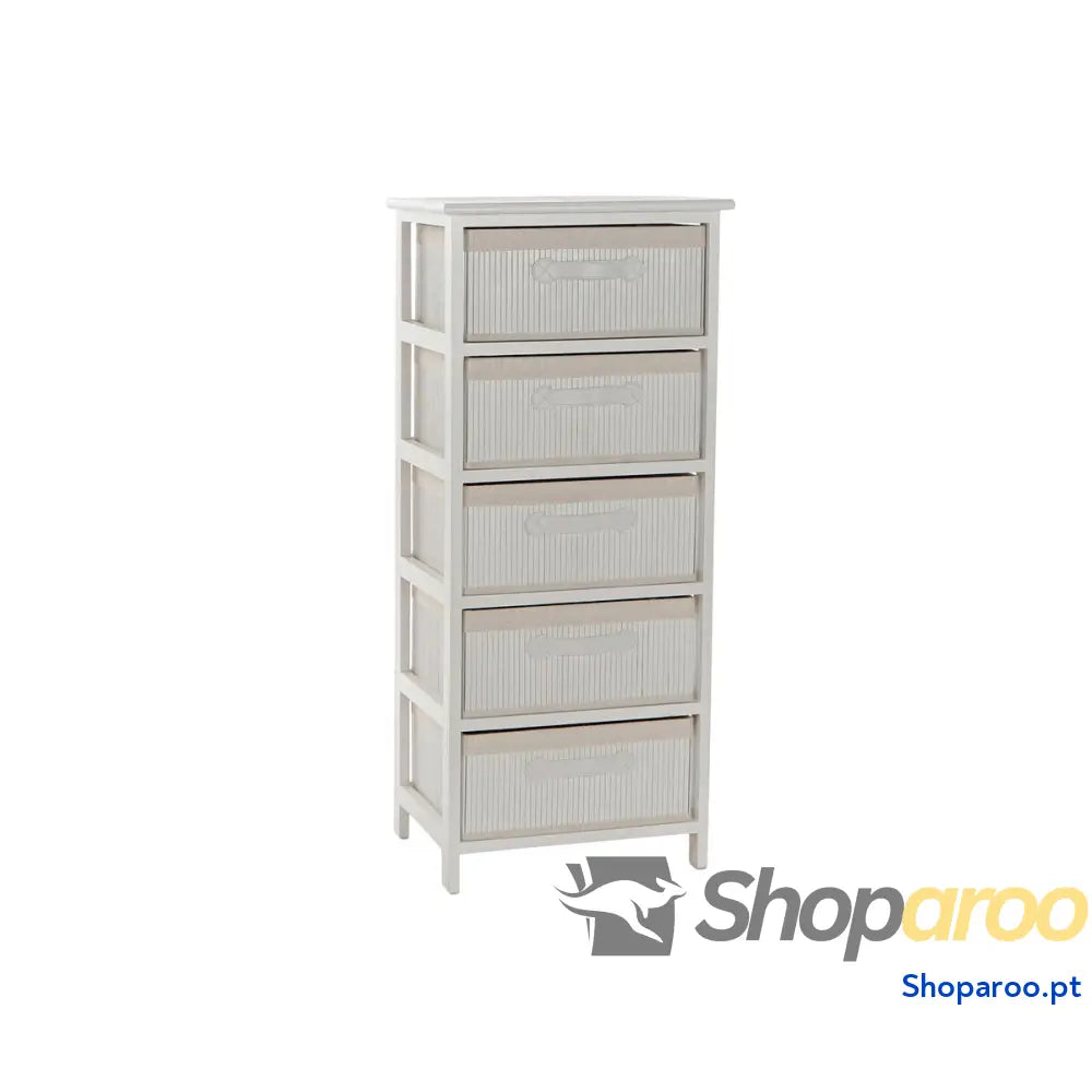 Cómoda DKD Home Decor Branco Bambu Madeira de paulónia 42 x 32 98 cm