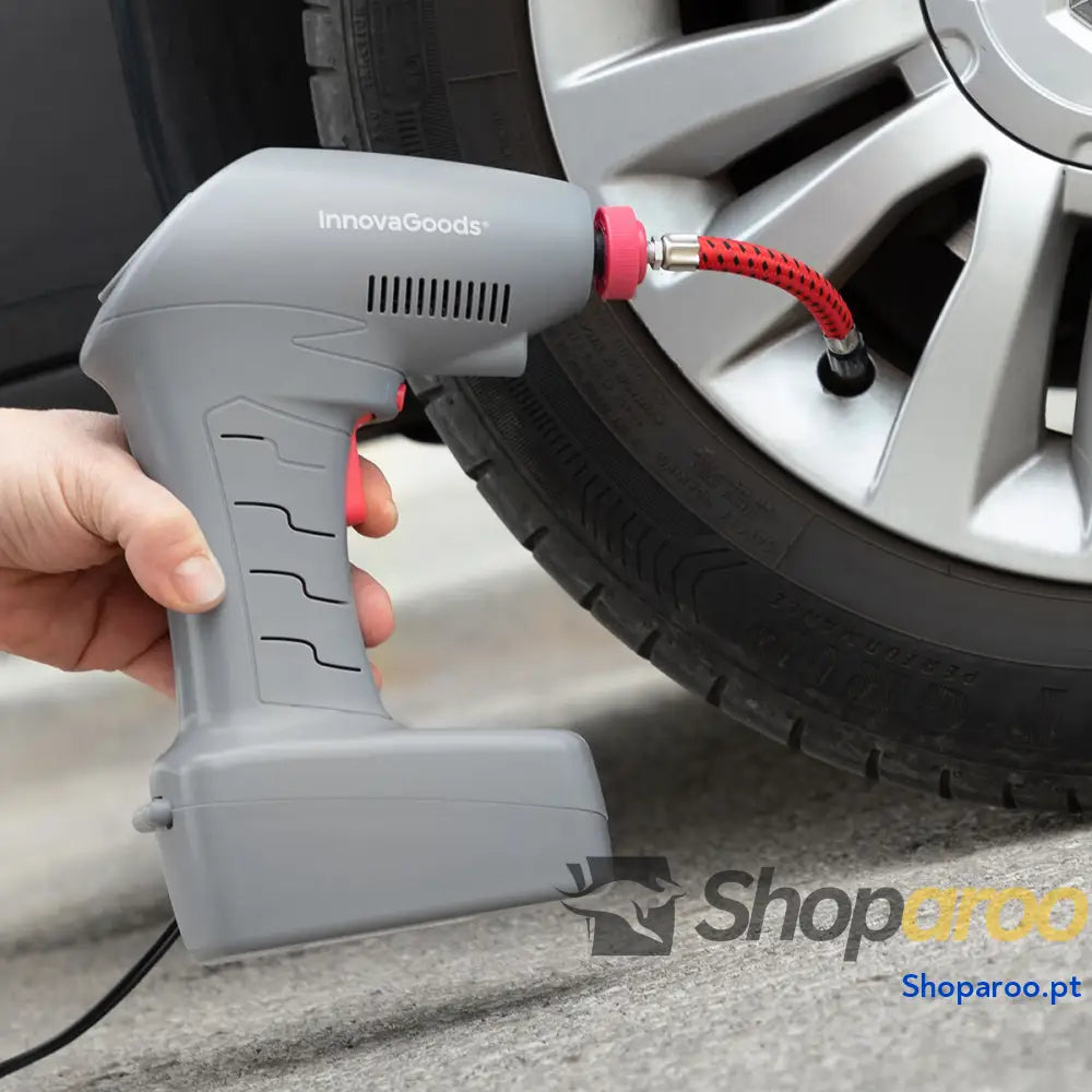 Compressor de Ar Portátil com LED Airpro+ InnovaGoods Cinzento Vermelho