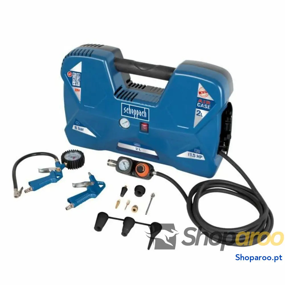 Compressor de Ar Scheppach Air Case 1100 W 2 L 230 V 8 bar