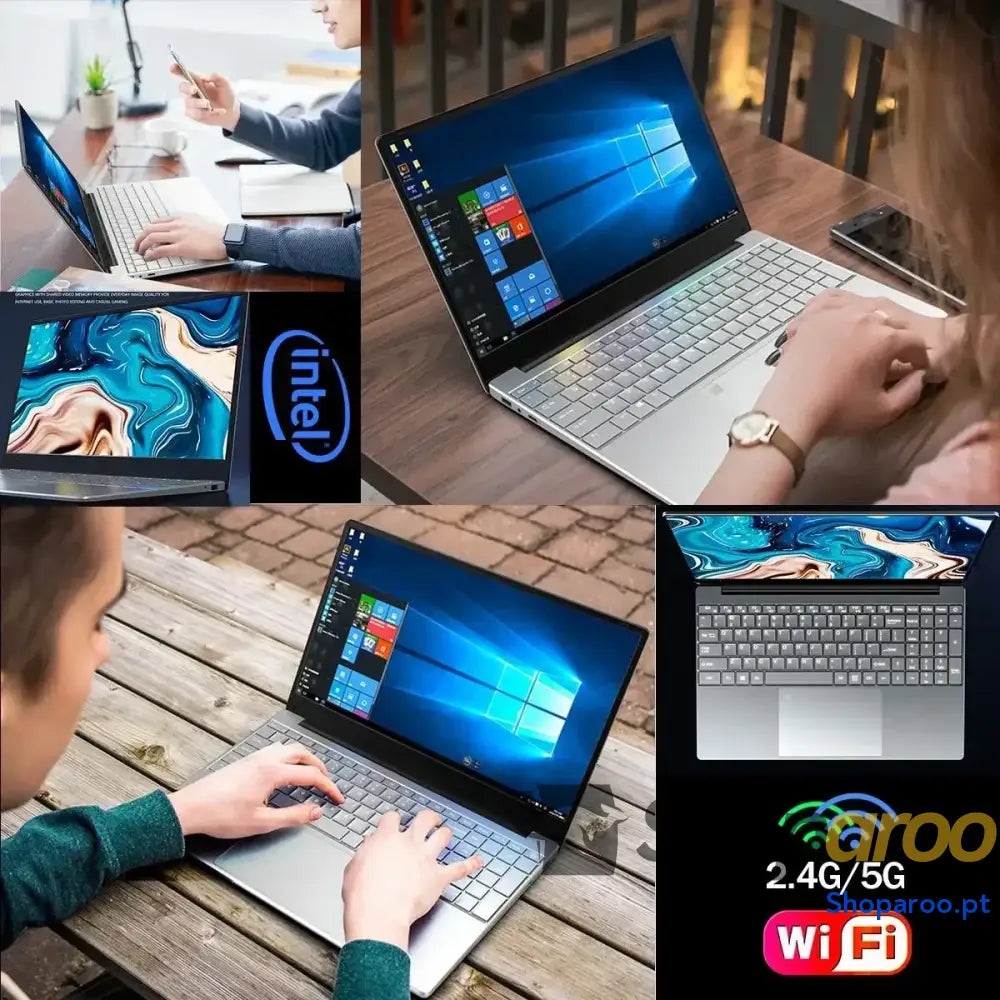 Computador portátil ultrafino com Windows 11 14,1’’ 12 GB de RAM 512 SSD 1 TB Intel A3950 gaming resolução 1920 x 1080