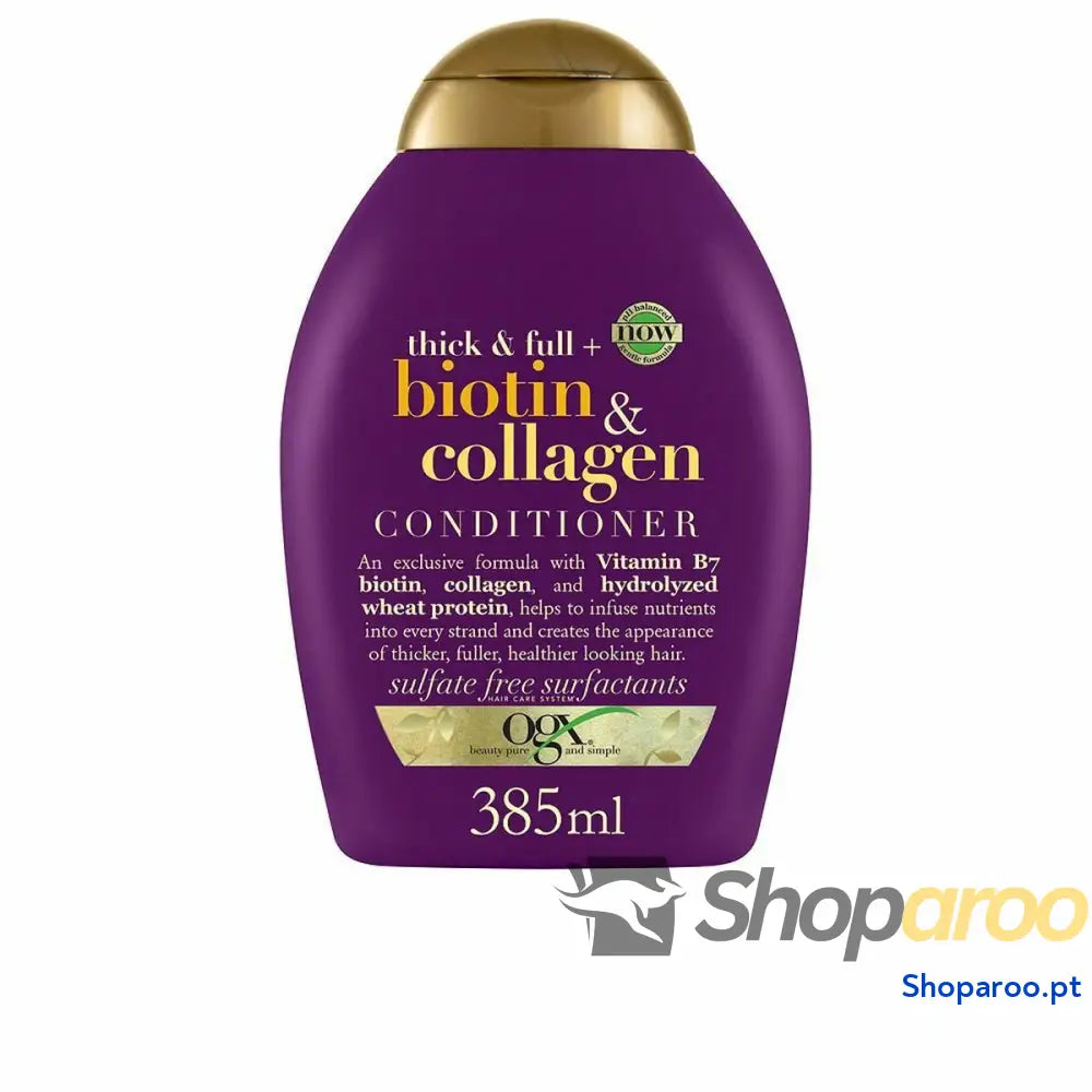 Condicionador OGX Biotin Collagen Colagénio Biotina Fornece volume 385 ml