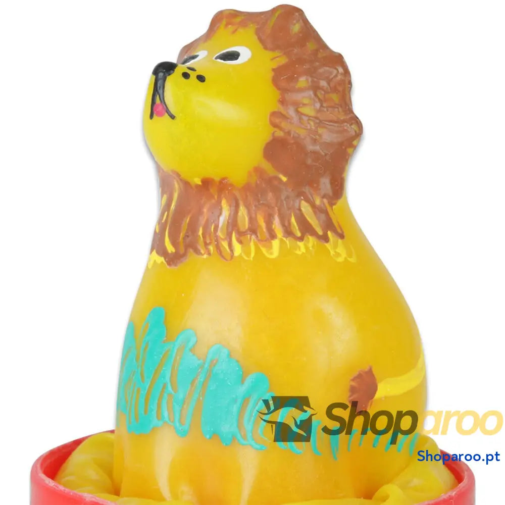 CONDOMERIE - PRESERVATIVOS NOVIDADES PINTADOS À MÃO LEÃO SENTADO