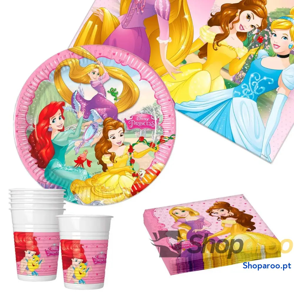 Conjunto Artigos de Festa Disney Princess 37 Peças