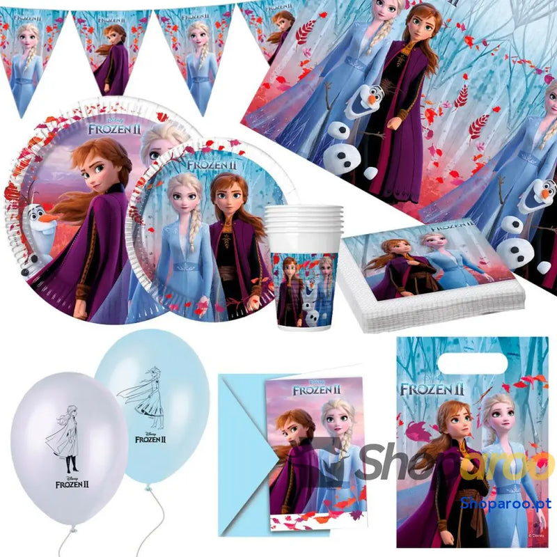Conjunto Artigos de Festa Frozen 66 Peças