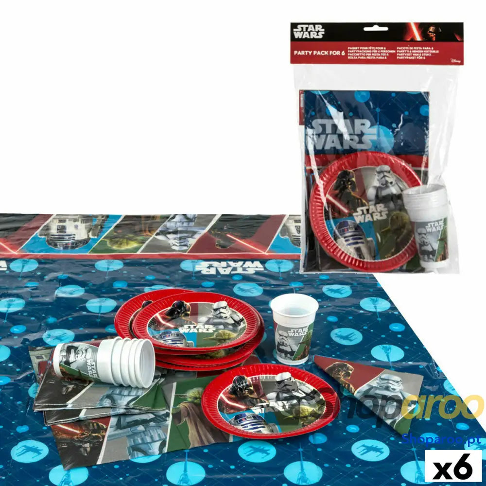 Conjunto Artigos de Festa Star Wars (6 Unidades)