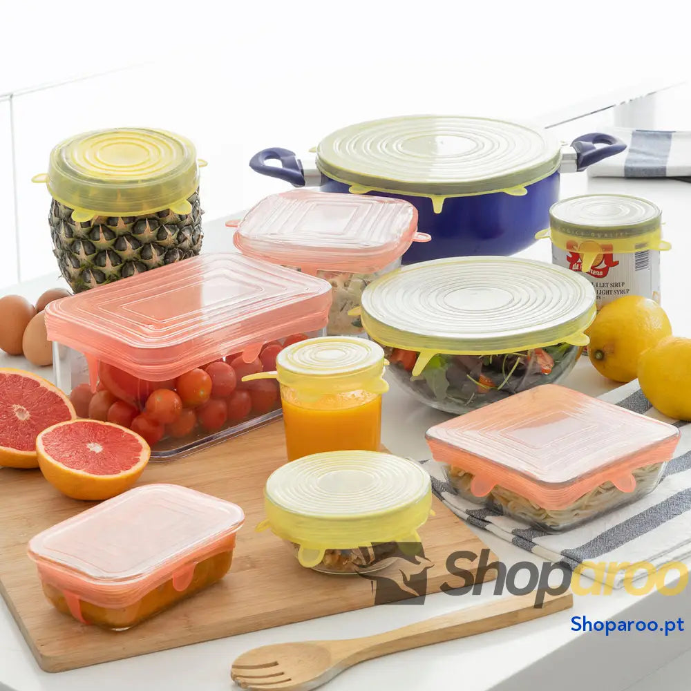 Conjunto de 10 Tampas de Cozinha Reutilizáveis e Ajustáveis Lilyd InnovaGoods