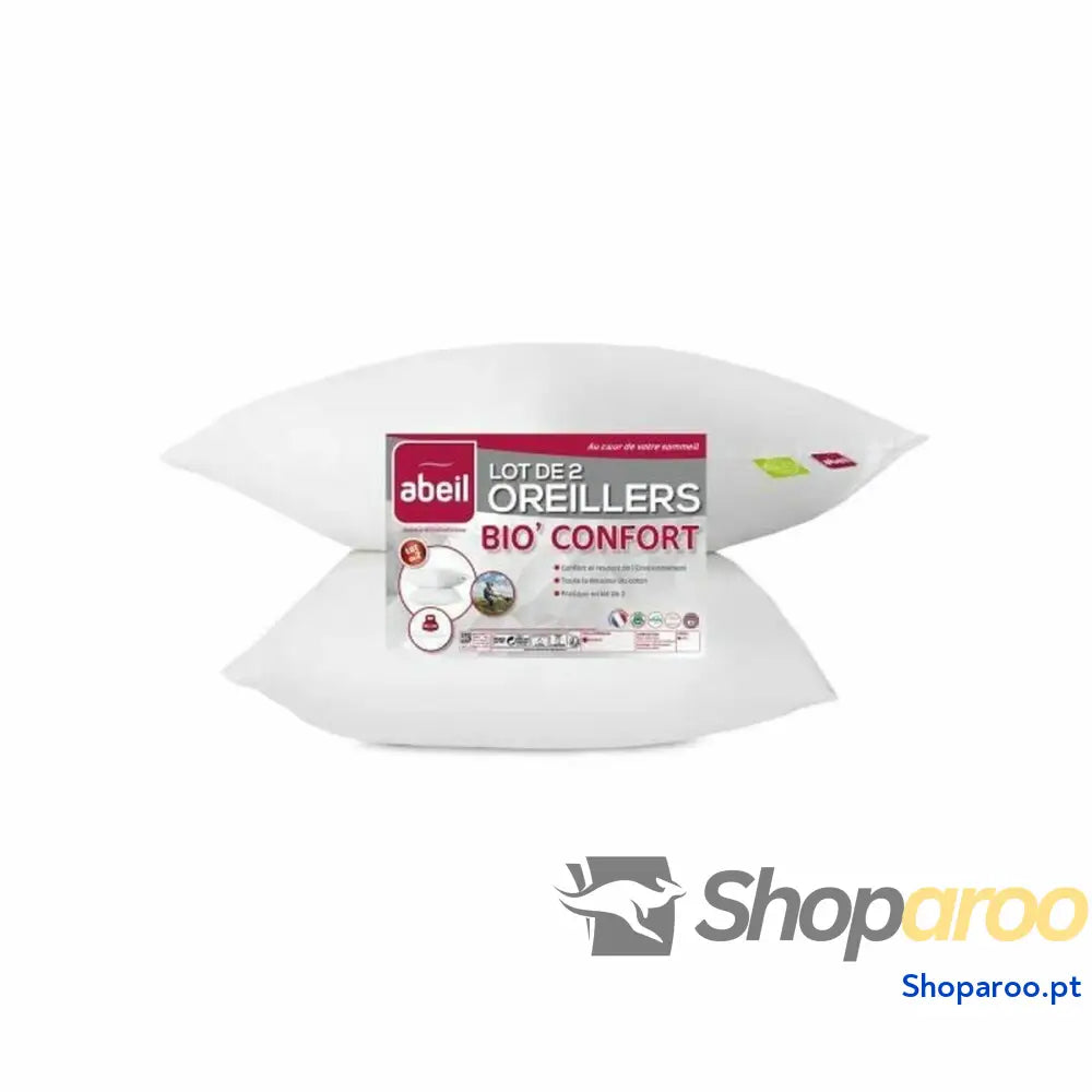 Conjunto de 2 Almofadas Abeil Branco 60 x 60 cm (2 Unidades)