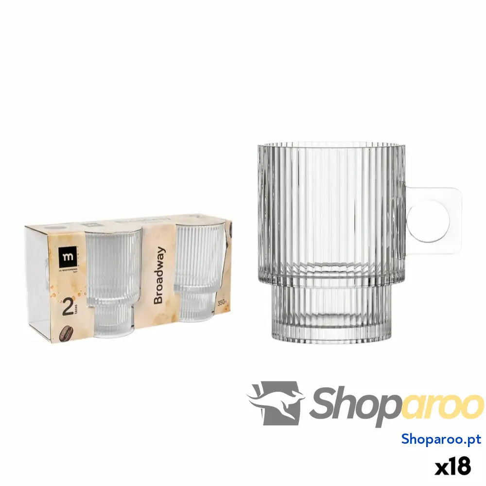 Conjunto de 2 Canecas La Mediterránea Broadway 18 Unidades (2 Peças)