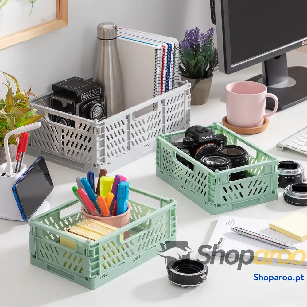 Conjunto de 3 Caixas Organizadoras Dobráveis e Empilháveis Boxtor InnovaGoods